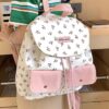 Floral Canvas Double Shoulder Bag