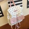 Floral Canvas Double Shoulder Bag