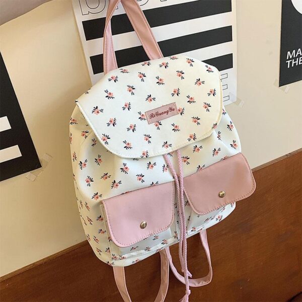 Floral Canvas Double Shoulder Bag